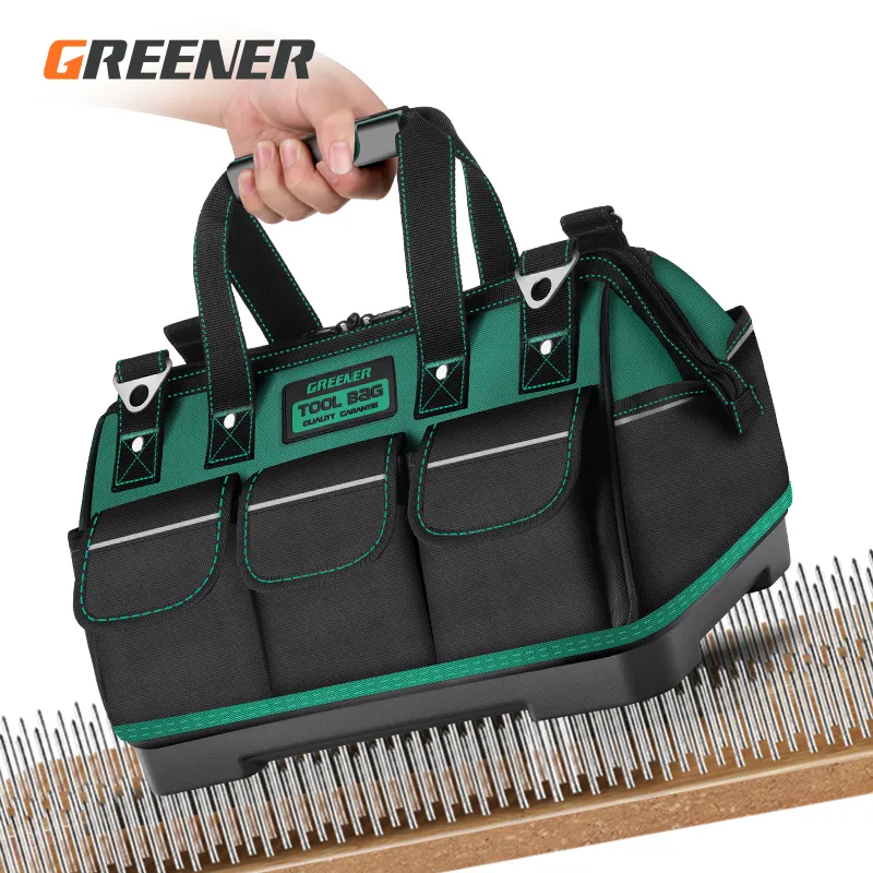 Tool Bag Greener Multifunction Tool Bag 1680D Oxford Doek Elektricientas Multi-pocket Waterdichte anti-fall Storage Bag Tool Kit 230130