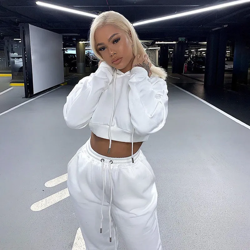 Women's Tracksuits Fashion Women Tracksuit Outfits Long Sleeve Hoodies Sweatshirt And Sweatpants Casual Sports 2 Piece Set Lady Running Sweatsuits 230131