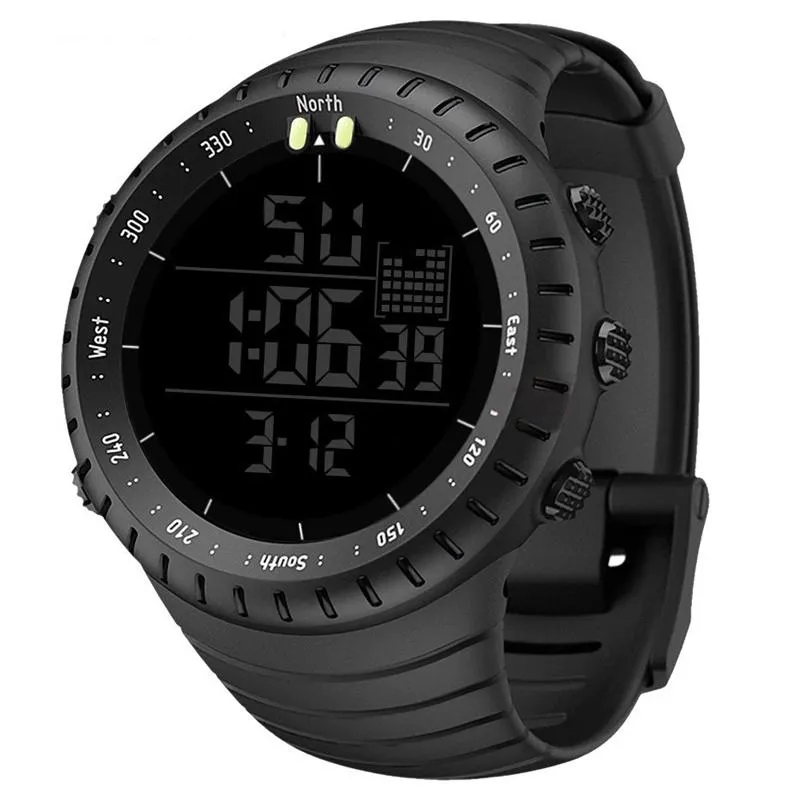 Relógios de pulso Synoke Outdoor Sport Sport Digital Watch Sports Sports Sports para executar StopWatch Militar LED PURCLOTAL Eletrônico Relógio