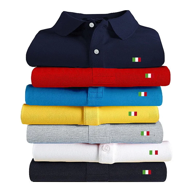 Polo da uomo Estate Polo da uomo di alta qualità Business Casual Manica corta Camicie da uomo Risvolto Comodo Polo da uomo Top Tee 811 230130