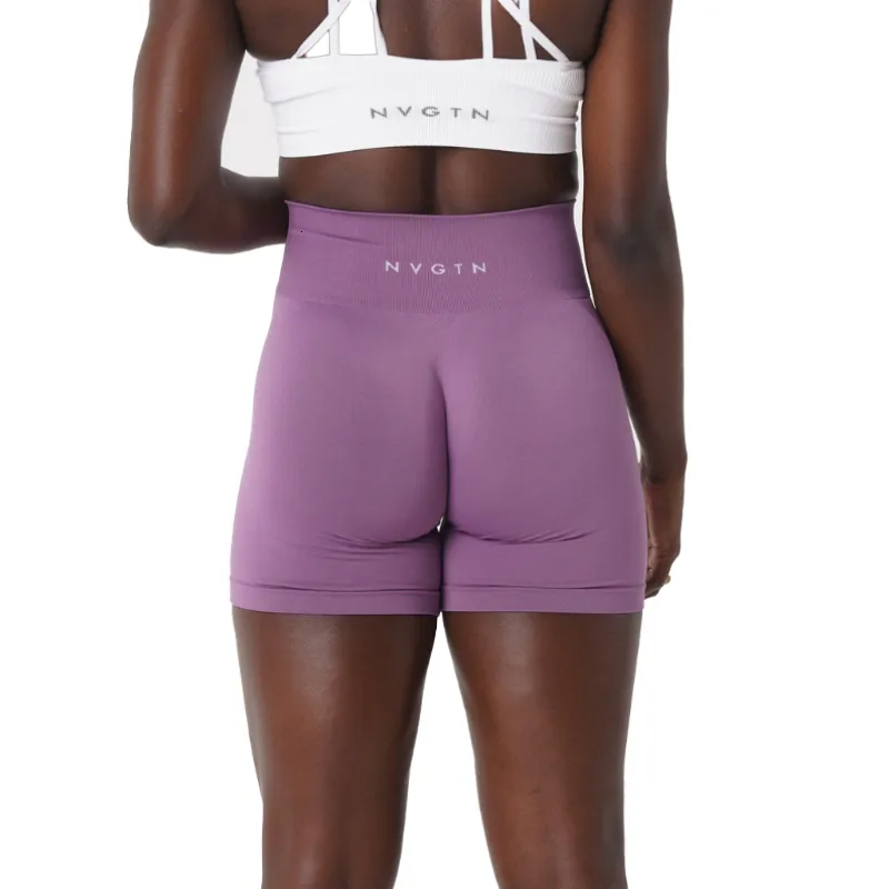 Tenue de yoga Tenues de yoga NVGTN Short sans couture solide Lycra Spandex Femmes Collants d'entraînement doux Pantalons de fitness Vêtements de sport 230130