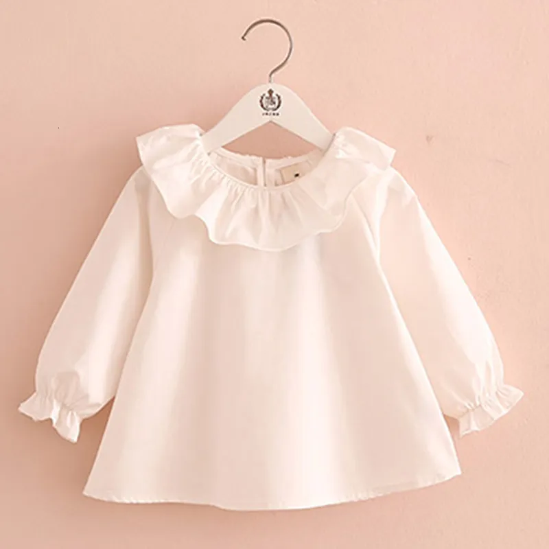 Kids Shirts Little Girl Shirts Spring Fashion Ruffle Neck Baby