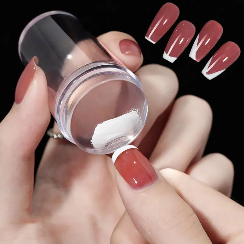 Kits d'art nail Stamper ￠ ongles transparent avec gratte