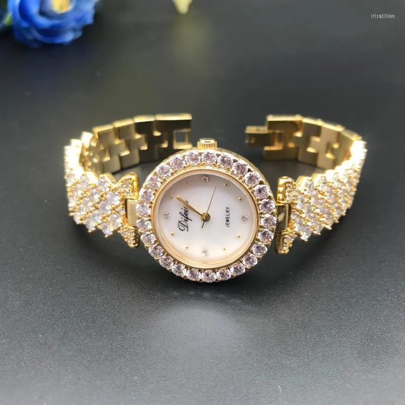 Orologi da polso Moda Donna Cristalli pieni Gioielli Orologi Orologio da polso con strass di lusso Orologio al quarzo impermeabile Polso romano LotusOrologi da polso Ir