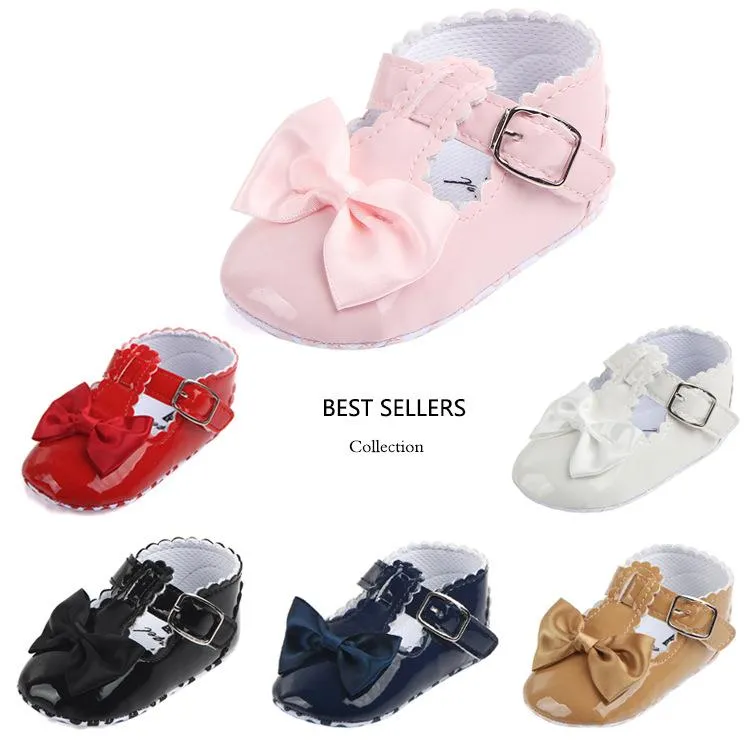 First Walkers Baby Prewalker Shoes PU Born Fashion Autumn Girl Flowers Walker