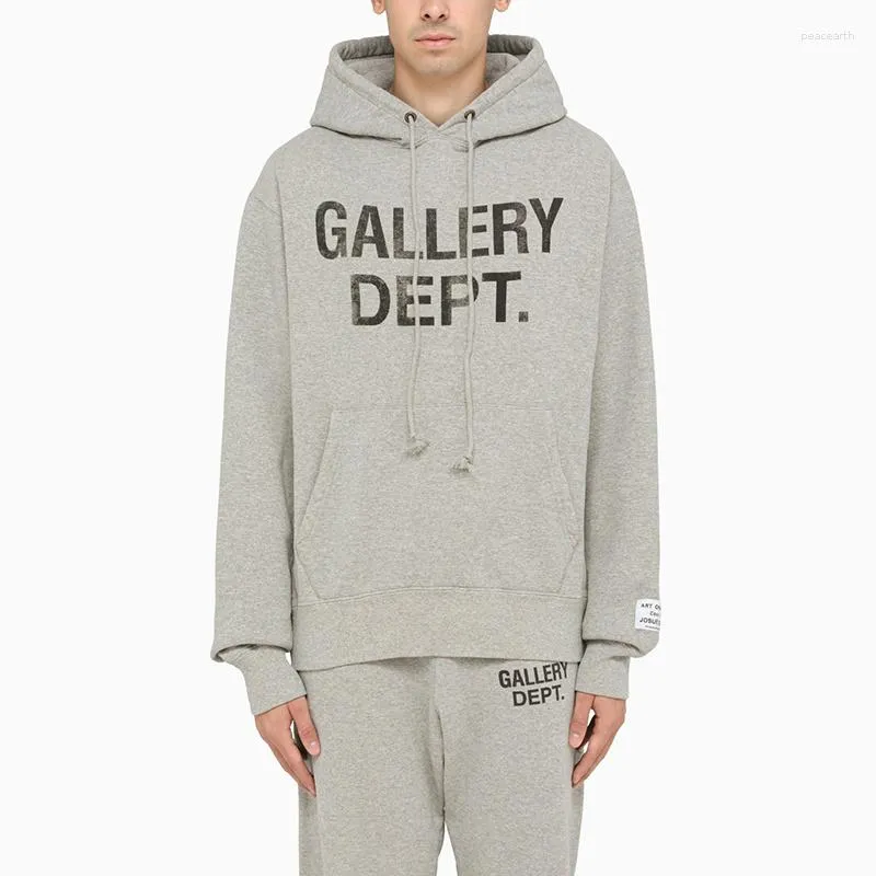 Sweats à capuche pour hommes I Street Center Basic Letter Printin Vintae Top Quality Cotton And Women's Loose Terry Ooded Sweater