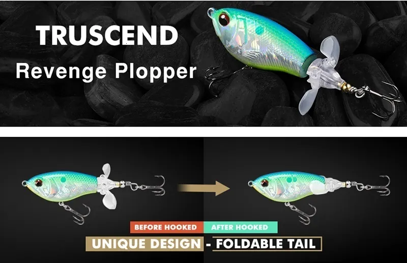 Baits Lures TRUSCEND Topwater Fishing With BKK Hooks Pencil