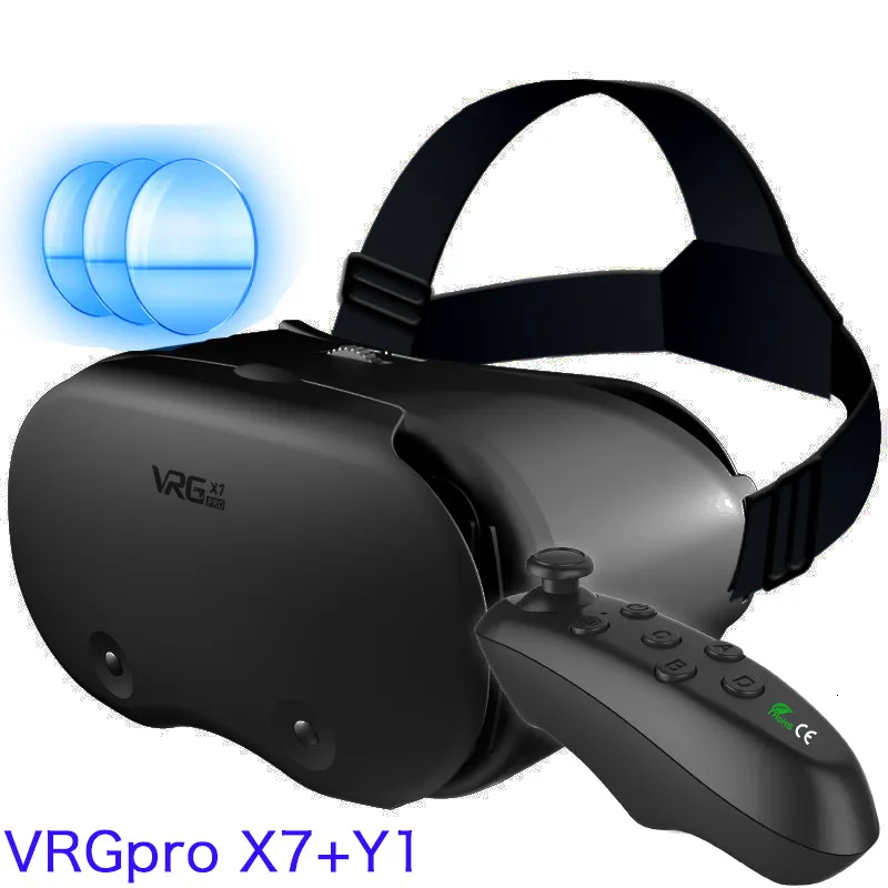 VR -glasögon 3D Hjälm Virtual Reality för 5 till 7 tum smartphones Support 0800 Myopia Headset Mobiltelefon 230801