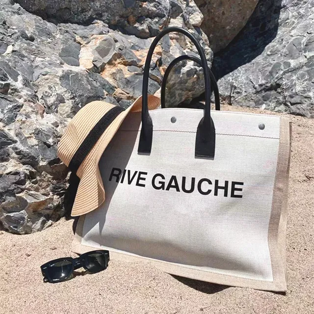 Designer de luxe Sacs à bandoulière Grande plage Rive Gauche Bagages pochette hommes pochette Femmes Sacs à main en lin Toile voyage Casual Tote sacs à bandoulière sac à poignée supérieure