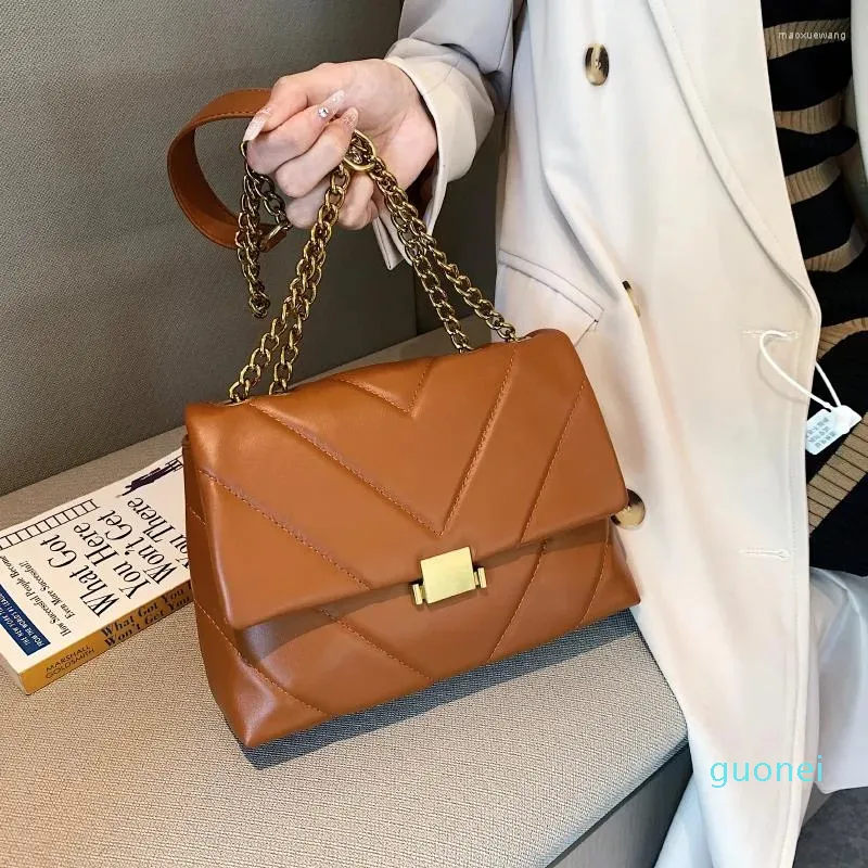 Akşam çantaları moda kadın pu deri zincir omuz bayanlar küçük çantalar seyahat messenger rahat tote crossbody çanta