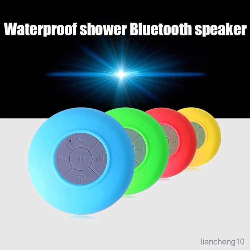 Portable Speakers Mini Portable Waterproof Wireless Handsfree for Showers Bathroom Pool Car Beach Music With Suction R230801