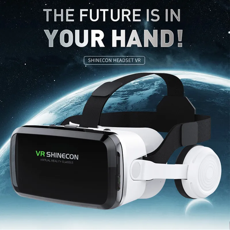VR Gözlük VR Gözlük Bluetooth Kulaklık 3D Sanal Gerçeklik Oyunu Kask VR Kablosuz Destek 7 inç 230801 altındaki cep telefonları için