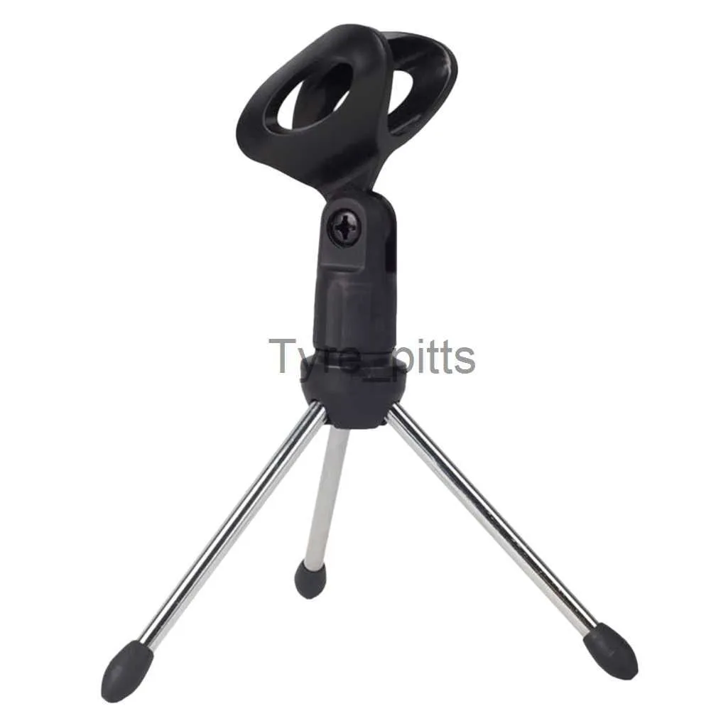 MP3/4 Docks Cradles Microphone Stand Desktop Tripod Mini Portable Table Stand Adjustable Mic Stand Mic Clip Holder Bracket Lightweight Bracket x0731