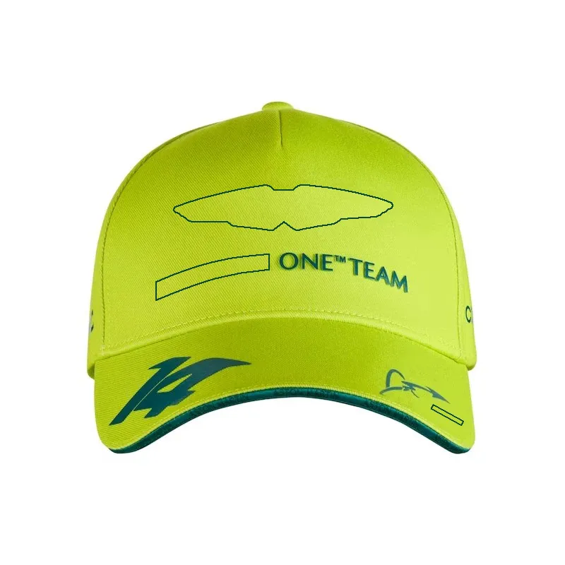 2023 neue F1 Driver Racing Cap Formel 1 Team Green Baseball Cap Sommer Herren Damen Mode gebogene Krempe Stickerei Caps Sonnenhut