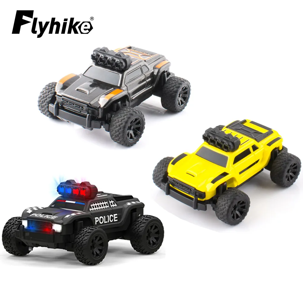 Electric RC Car Turbo Racing 1 76 C81 C82 RC Truck Mini Full Proportional Monster With Cool Lights Mountain Toy 230731