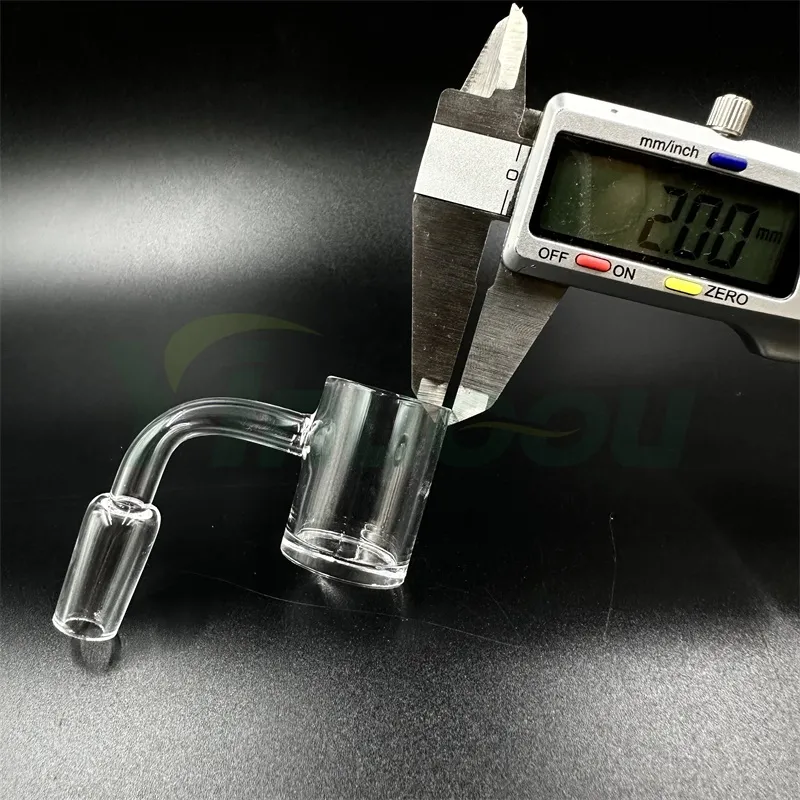 DHL Yinuoou Smoking 25mm Flat Top Quartz Banger 5mm Fondo spesso Saldatura senza giunte Fumo Chiodi per vetro Acqua Bong Dab Rigs Tubi