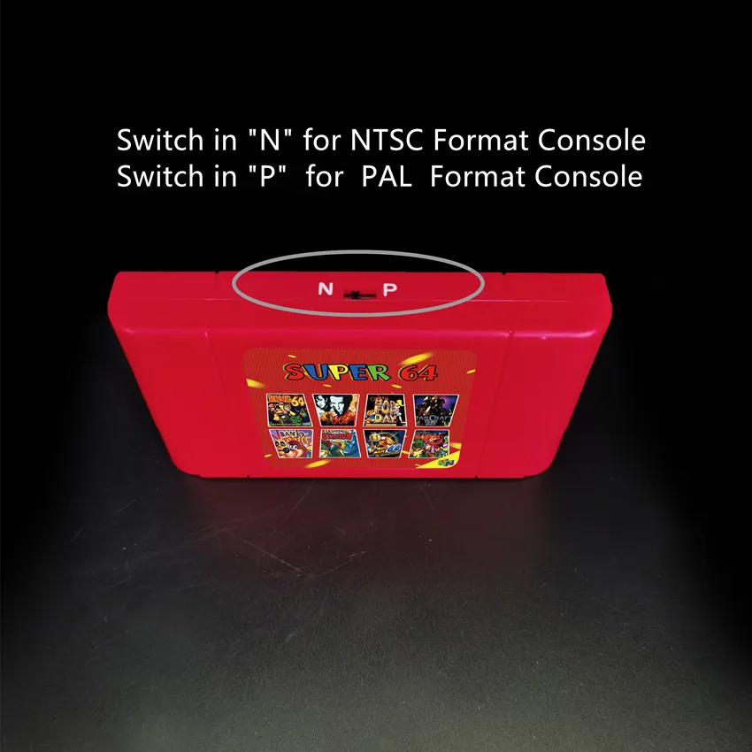 Retro Game Card Cartridge Set For N64 Video Console 340 In 1 With