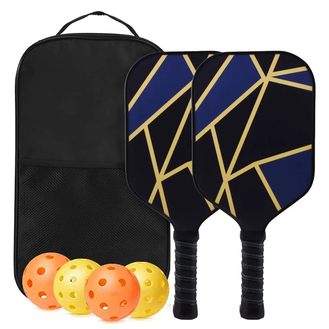 Tennis Rackets Pickleball Paddles Glass Fiber Surface Honeycomb Board IndoorOutdoor BallsCarry Bag 230731