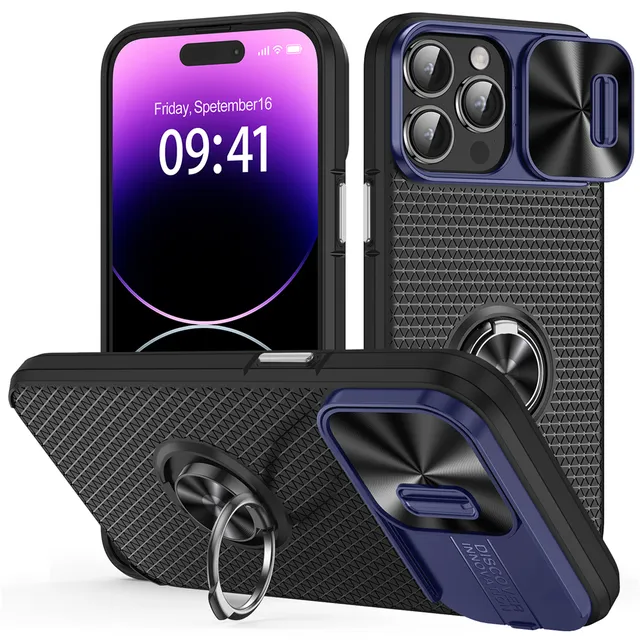 Suporte de anel de suporte, capa de proteção de lente de câmera deslizante para iphone 15 14 13 12 11 pro max xr x xs 8 7 plus se silicone diamante capa