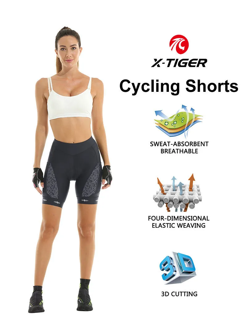 X TIGER Womens Ladies Gym Cycling Shorts With 5D Padded Pockets And Butterfly Shaped Pad For Mountain Biking UPF50 230801 From Wai05 28.91 DHgate.Com