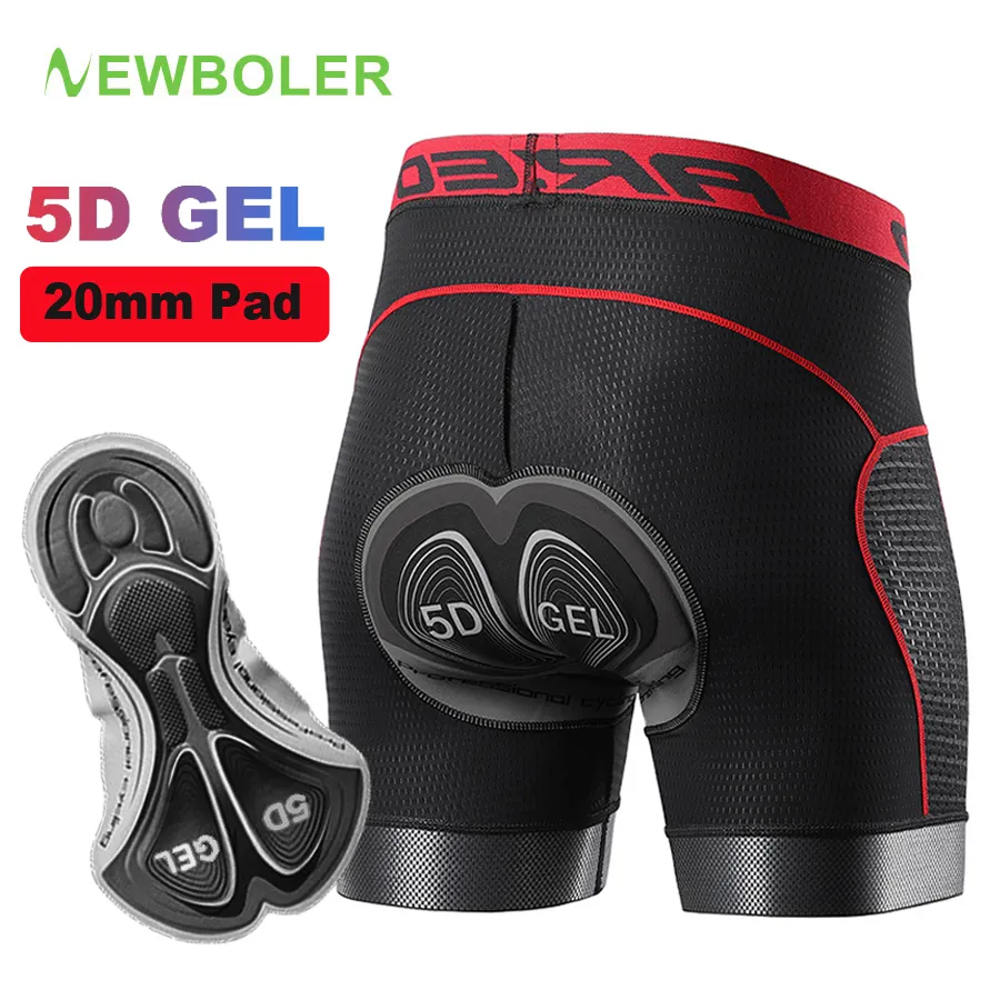 Short de cyclisme BOLER Short de cyclisme pour homme GEL Pad Respirant Mesh Cyclisme Sous-vêtement Antichoc Vélo Underpant VTT Vélo de route Short d'équitation 230801