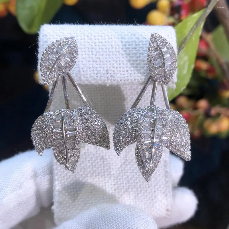 Pendientes colgantes Siscathy, colgante de hoja de moda coreana para mujer, fiesta de boda, joyería nupcial de Dubái, Boucle D'oreille, regalo para mujer