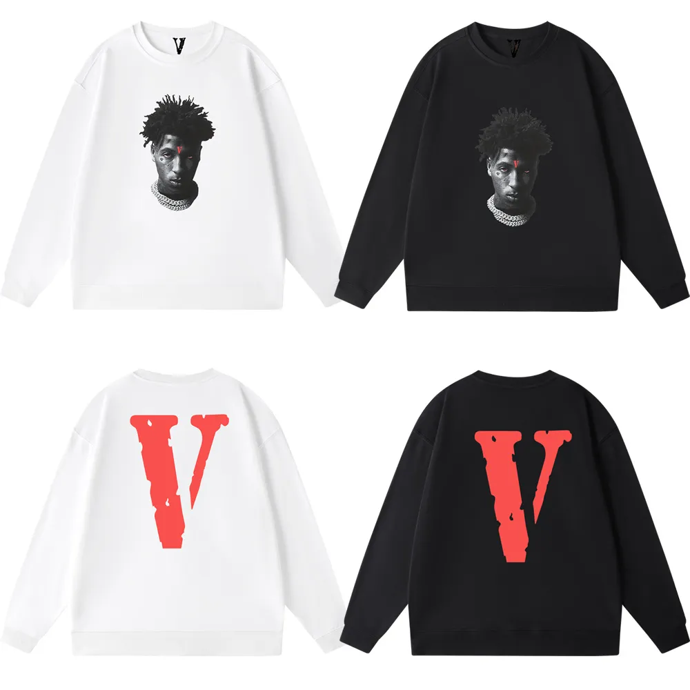 VLONE men/women long-sleeved shirts smoke reflective round neck bottoming T-shirt street style loose and comfortable Sweatshirts boy