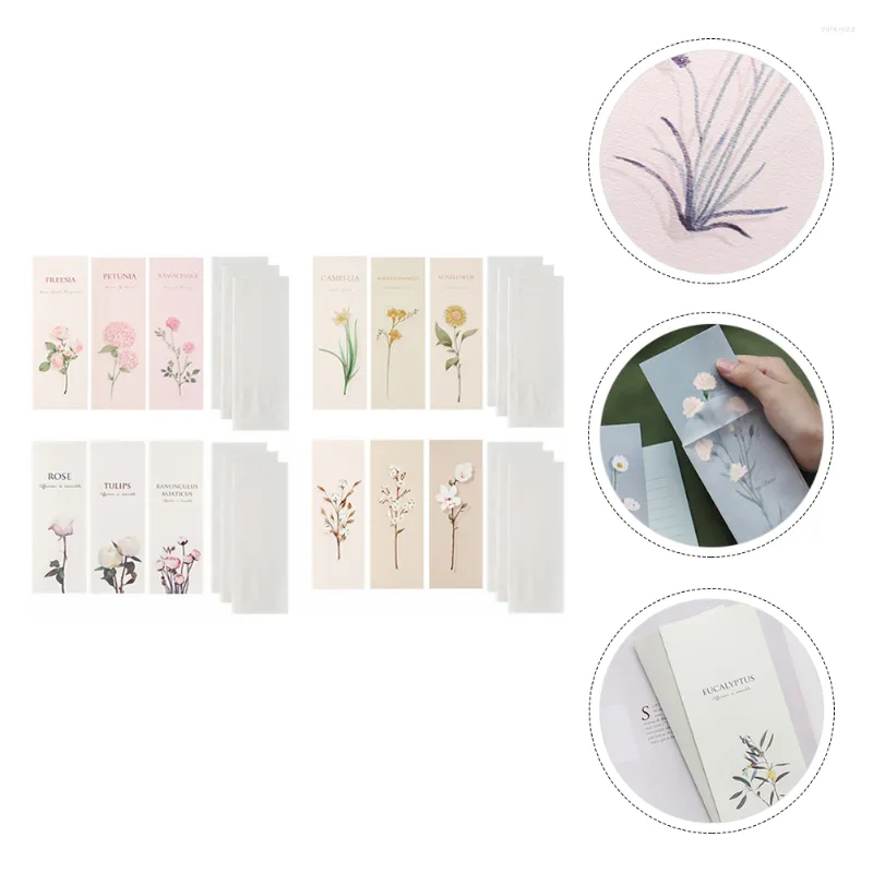 Gift Wrap 4 Set Writing Stationery Paper Set Floral Elegant Letter med SoBres Para Cartas för kontor