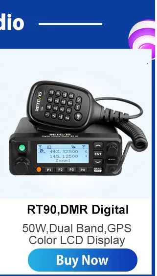 Retevis RT95 Radio Coche con Pantalla Emisoras de Radioaficionado  Multibanda Autoradio VHF UHF Walkie Talkie Largo Alcance Profesional Radio