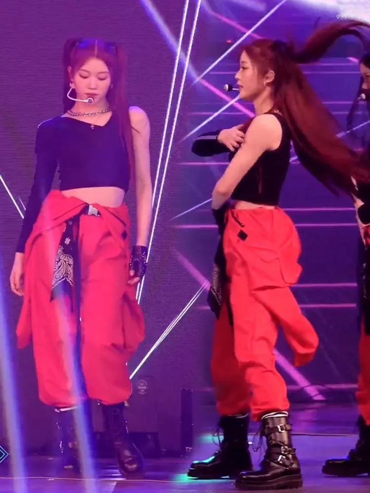 Женские штаны Kpop Корейские женщины с высокой талией в оба