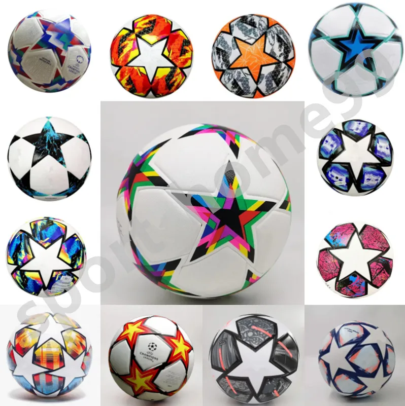 Ny högkvalitativ 23 24 Europamästare Storlek 5 Soccer Ball 2023 2024 Final Kyiv Pu granuler Slip-resistenta fotbollsbollar