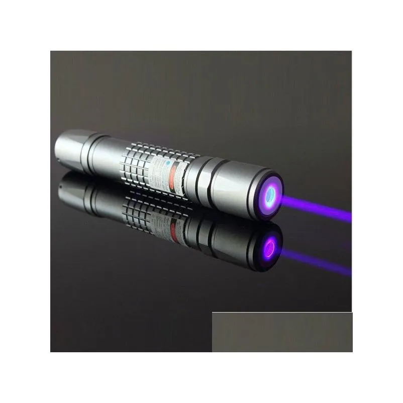 Laser Pointers Most Powerf 5000M 532Nm 10 Mile Sos Lazer Military Flashlight Green Red Blue Violet Pen Light Beam Hunting Teaching D Dhsbx