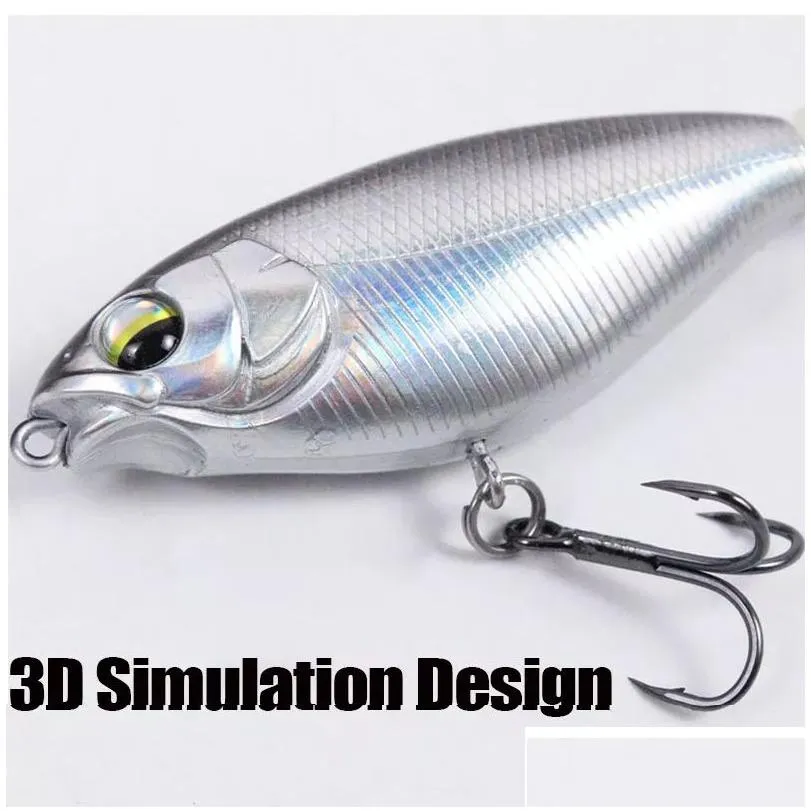 topwater fishing lure 6g 65mm whopper popper wobbler artificial hard bait bass plopper soft rotating tail fishing tackle1689732
