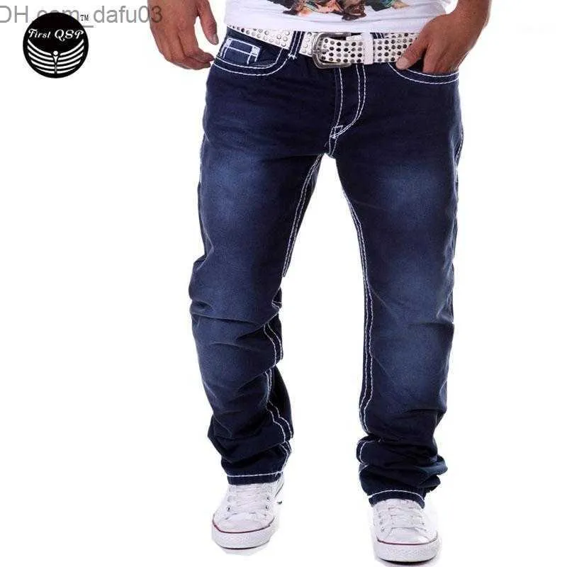 Мужские джинсы оптовые джинсы джинсы 2021 Long Homme Pantalones Hombre Leisure Gradient Color Men Pants Double Pocket Qweomvxzv1 Мужской Z230801