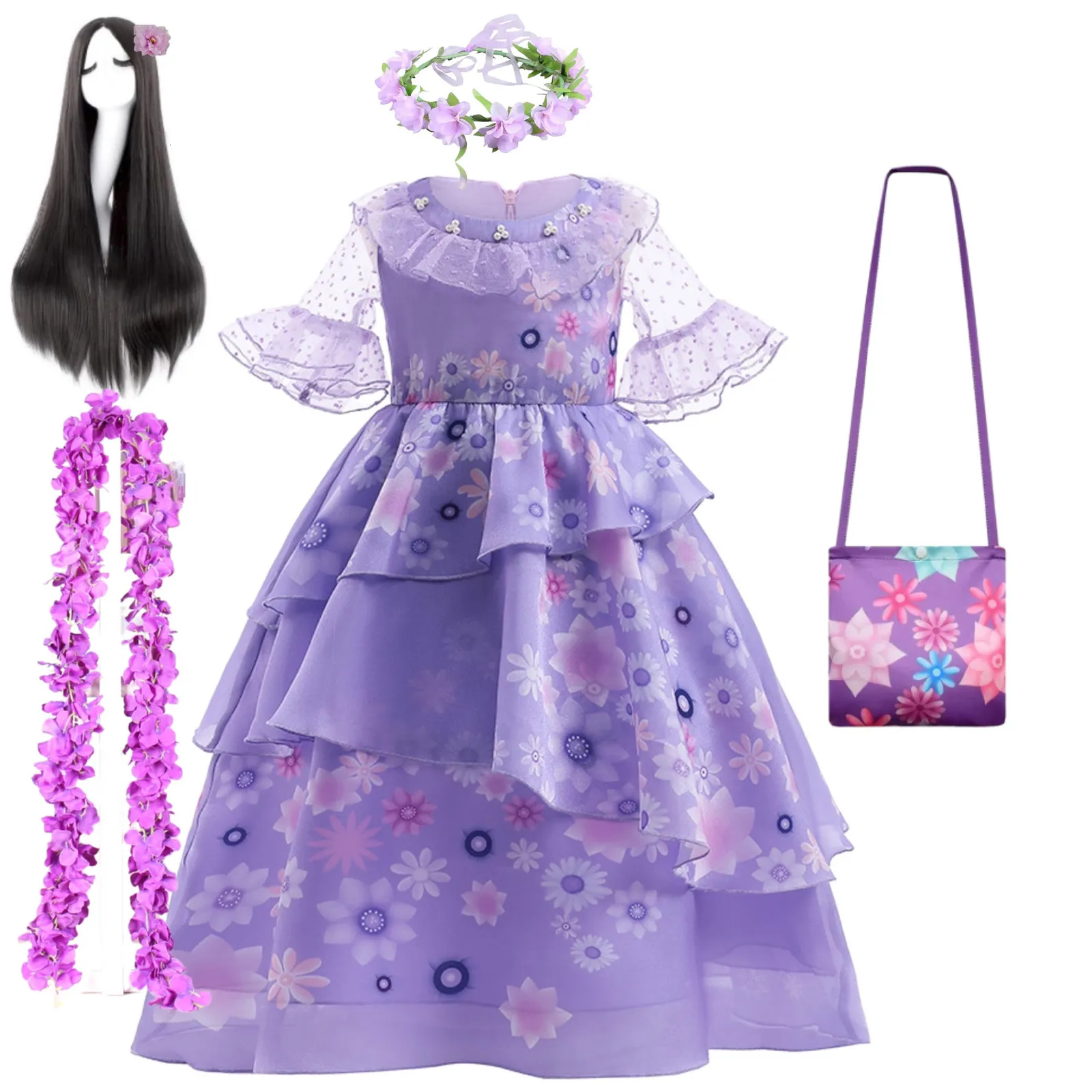 Sukienki dziewczynki Mirabel Cosplay Costume Encanto Fancy Sukienki księżniczki