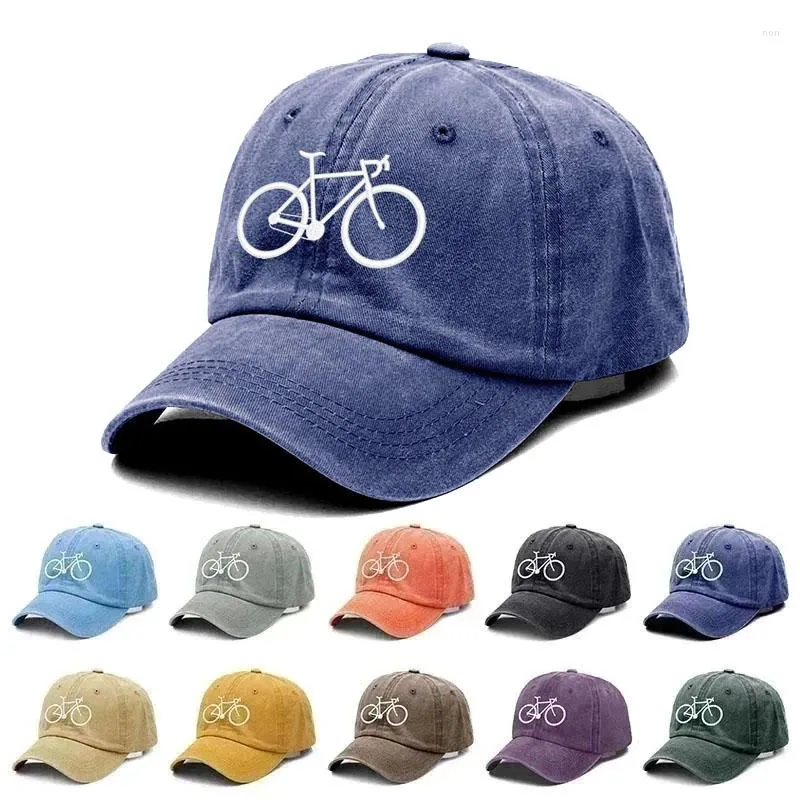 ボールキャップ自転車刺繍洗浄コットン野球帽ファッション女性男性帽子スポーツバイザースナップバックサン通気性のある屋外