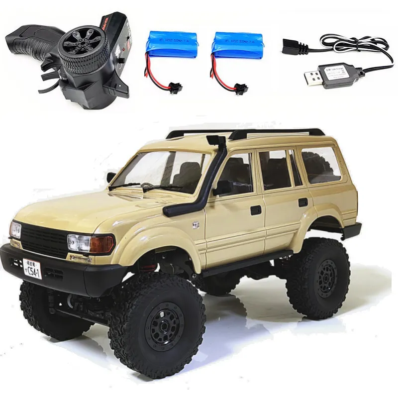 Elektrikli RC Araç WPL C54 1 RC Araç C54 Land Cruiser LC80 Palet Tam Ölçekli 260 MOTOR KAPALI YOL TÜM TÜM Monsterk 4WD Çocuk Hediyesi 230731