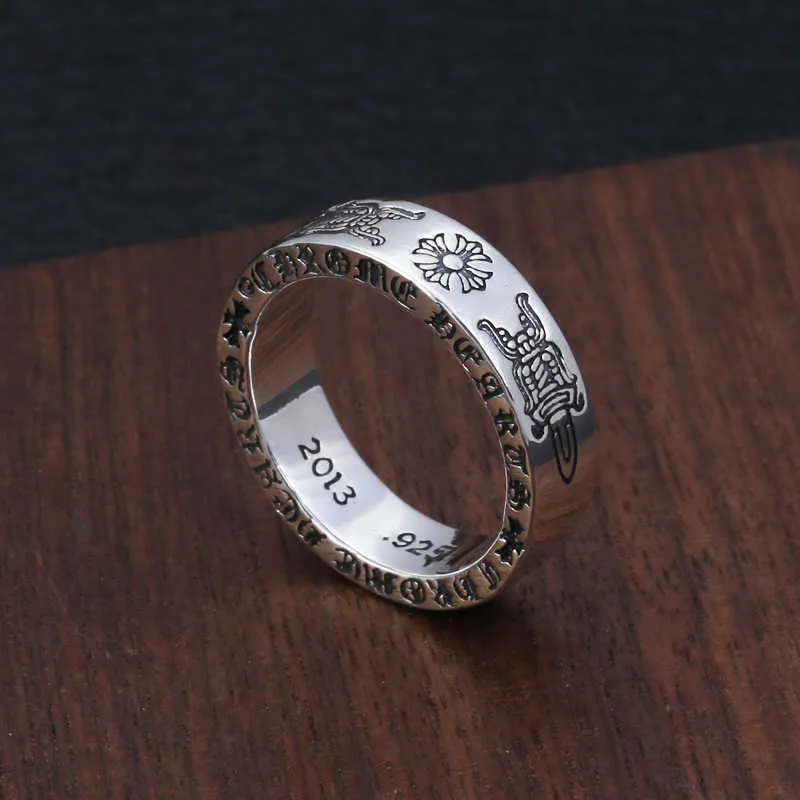 925 Silver Ring Men Chrome Hearts - Etsy