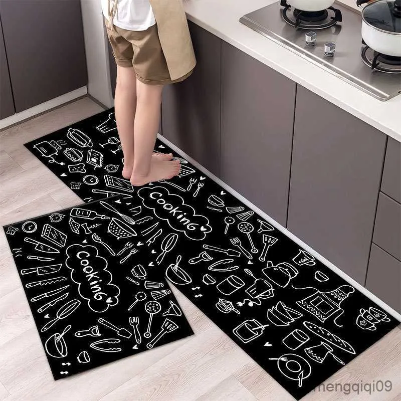 Tapis Cuisine Tapis Tapis De Sol Simple Style Nordique Ménage Tapis Longue Bande Tapis De Porte Moderne Décor À La Maison Paillasson Anti-Slip Mat R230801