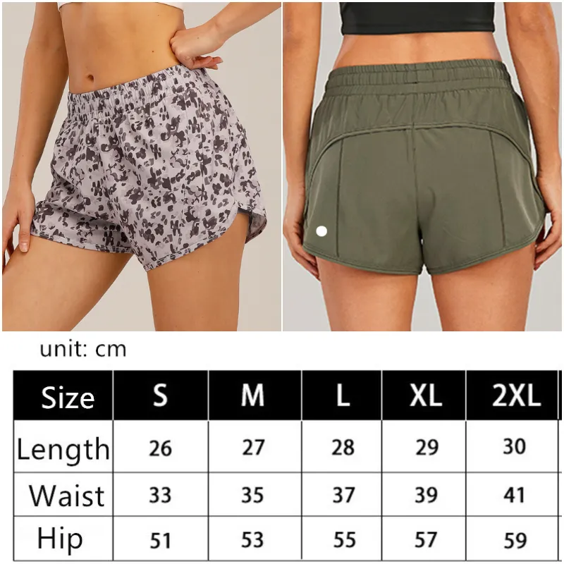 LL-0160 Brand Womens Yoga Outfits High Waist Shorts Exercise Short Pants Fitness Wear Girls Running Elastic Adult Pants Sportswear Lined Drawstring