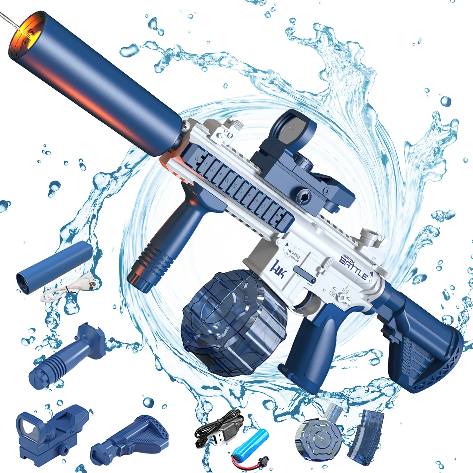 Pistole Spielzeug M416 Elektrische Wasser Automatische Spray 32 Zoll  450CC60CC Große Kapazität Für Kinder Sommer Spiele Im Freien 230731 Von  17,05 €