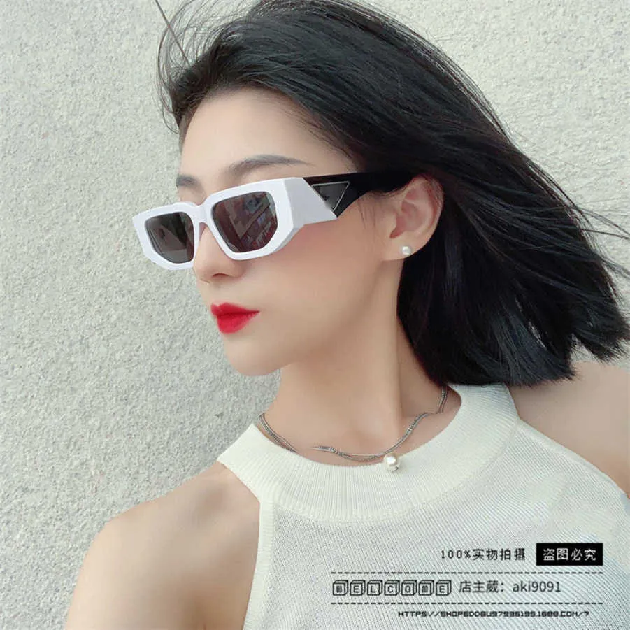 2023 luxury designer 23 New P family small square sunglasses women's ins net red same style personalized plate Sunglasses SPR09Z