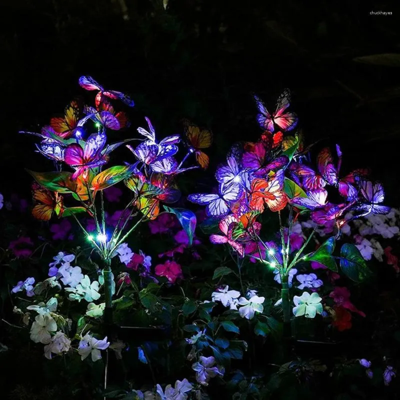 Farfalle Luce Solare Giardino Resistente Alle Intemperie Lampada Ip65 Impermeabile Led Notturno Per Esterno
