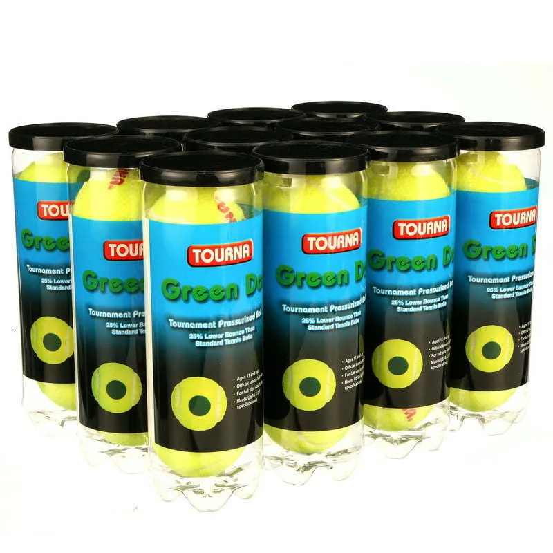 Palline da Tennis Green Dot Pressurizzate 12 Lattine 230731