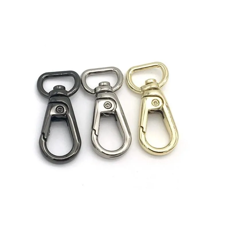 Bag Parts Accessories Wholesale Lages Belt Straps Chain Sier Black Tone Trigger Lobster Claw Swivel Clasp Hook Buckle Key Rings Je Dhkhq