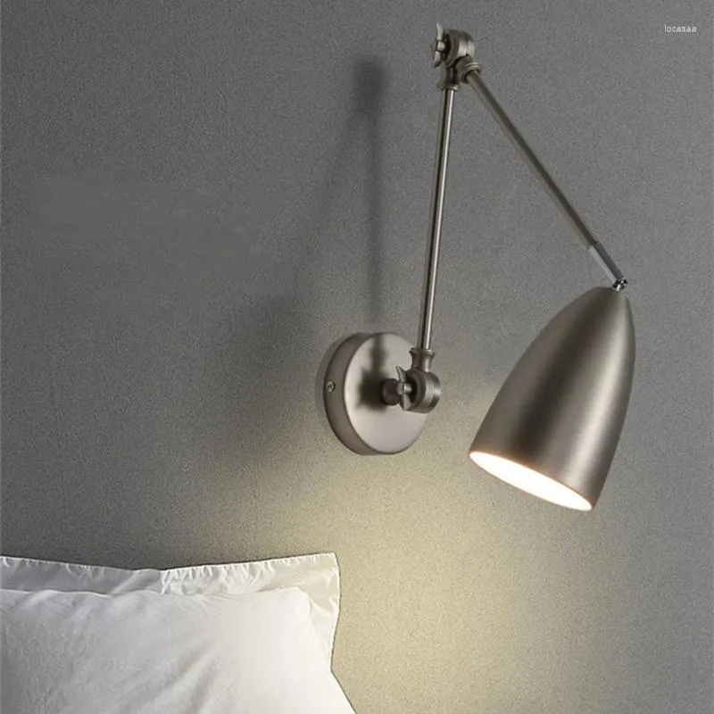 Lampa ścienna nowoczesne lampy żelazne LED do salonu sypialnia badanie dekoracje domowe nordyckie lampki nocne