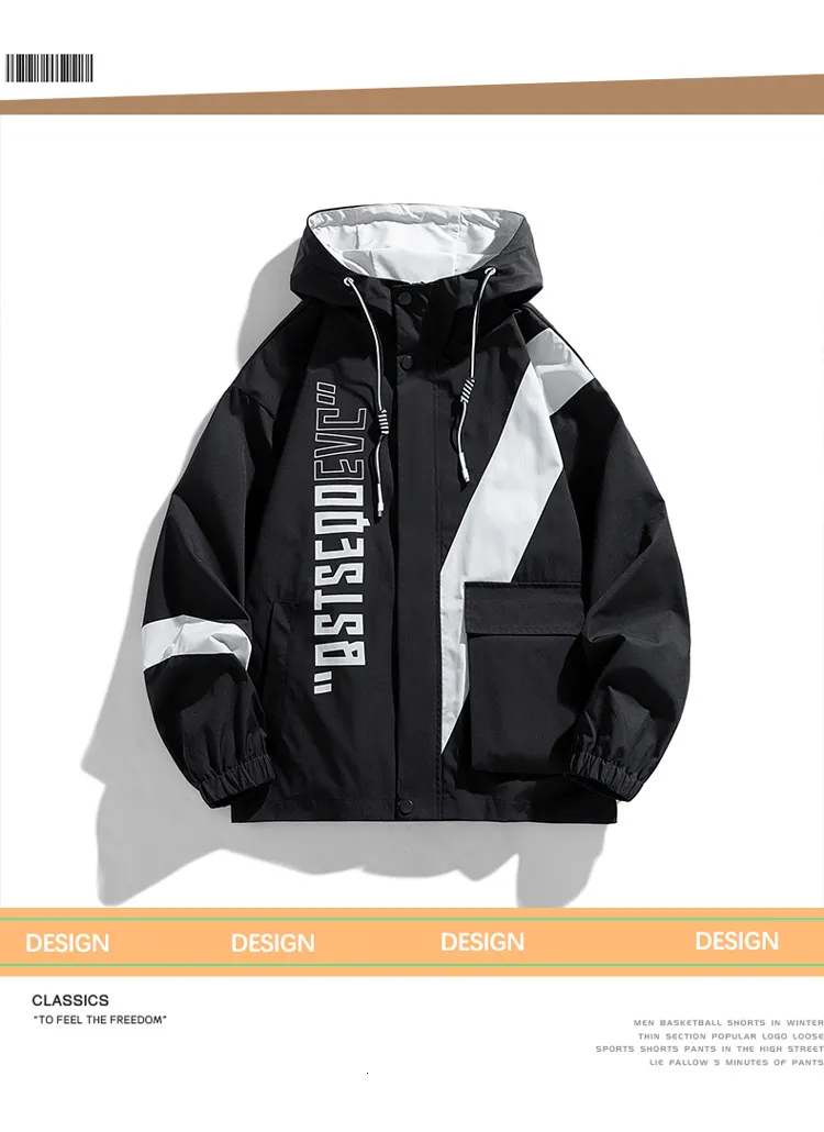 CWSFDTER Men's Spring and Autumn Jacket, Loose Spring Casual