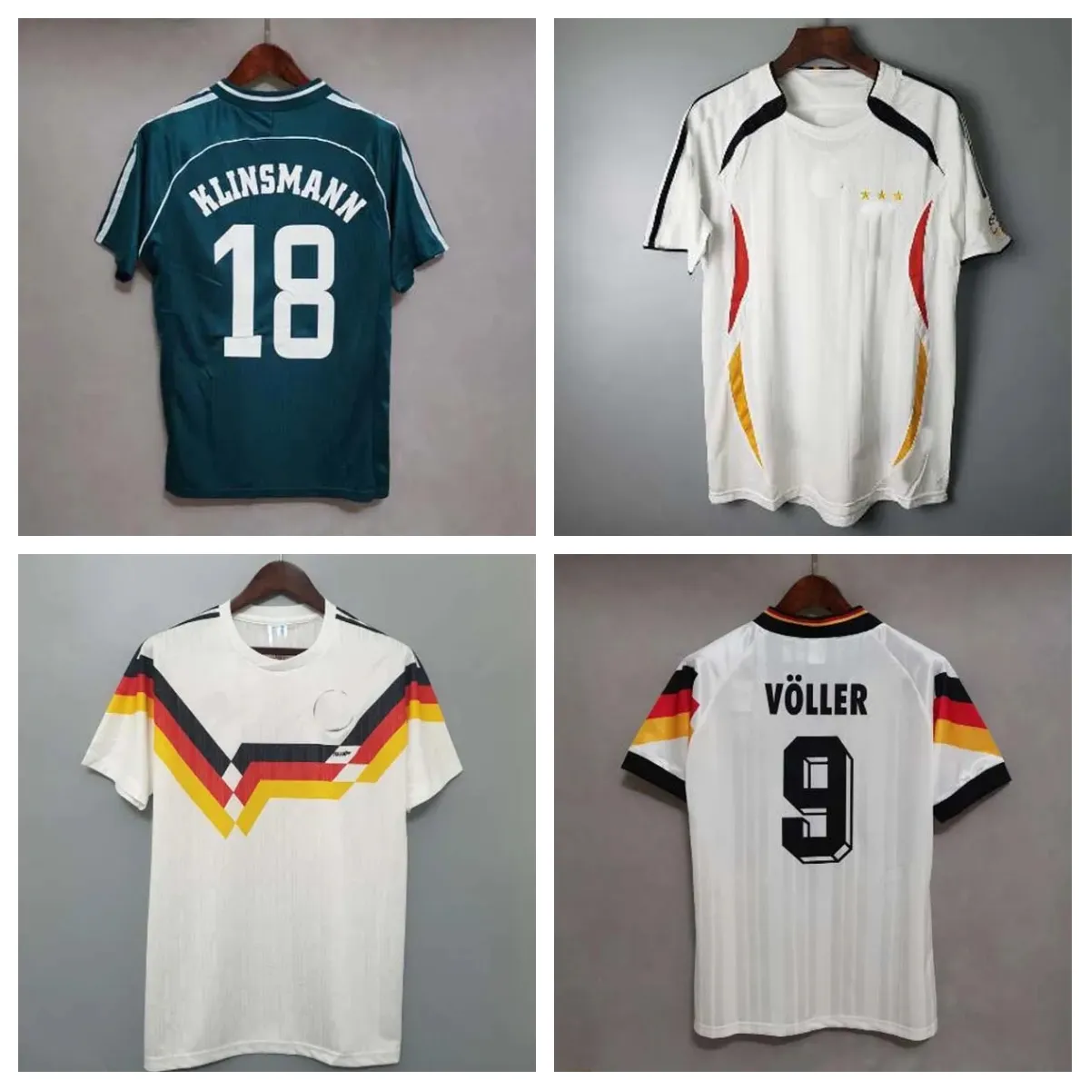 VM 1990 1998 1988 1996 Germanys Retro Littbarski Ballack Soccer Jersey Klinsmann 2016 2006 2014 Skjortor Kalkbrenner 1996 2004 Jersey Sport Set
