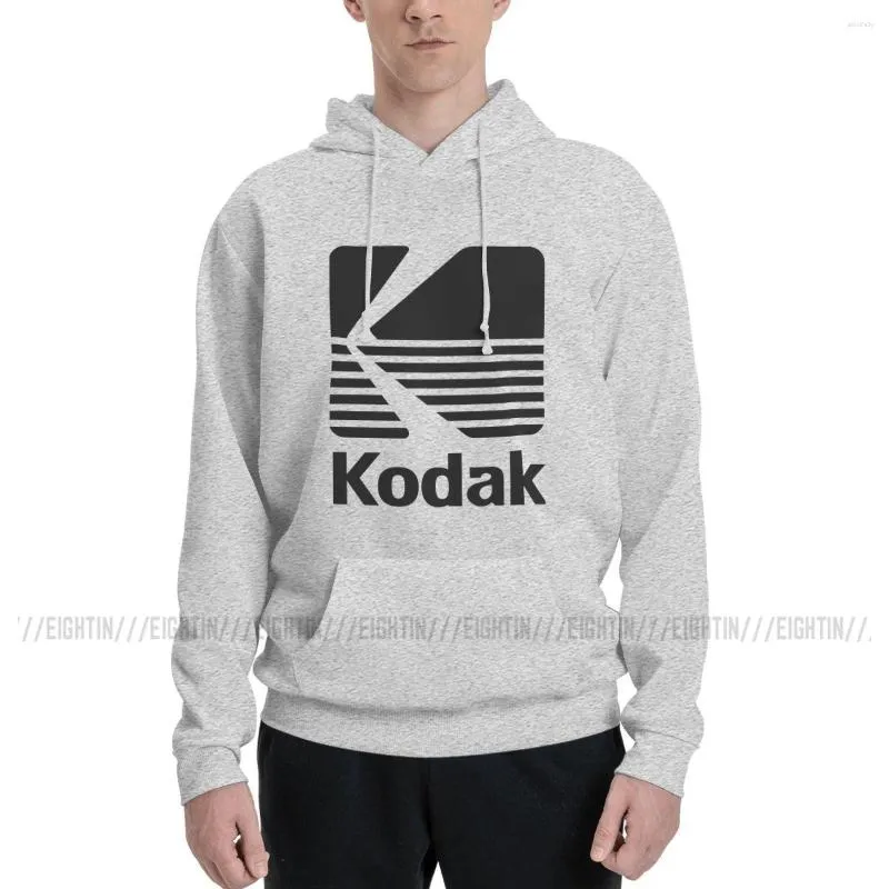 Men's Hoodies Novelty Hoodie Thin Fleece Sweatshirt Man Kodak Pography Logo Camera Film Retro Hooded Sweatshirts Black Pullovers