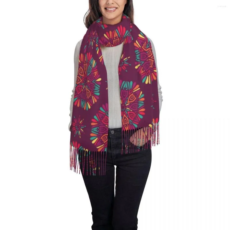 Foulards Femmes Écharpe Hiver Floral Paisley Mince Chaud Cape Wraps Femme Bandana Pashmina Long Gland